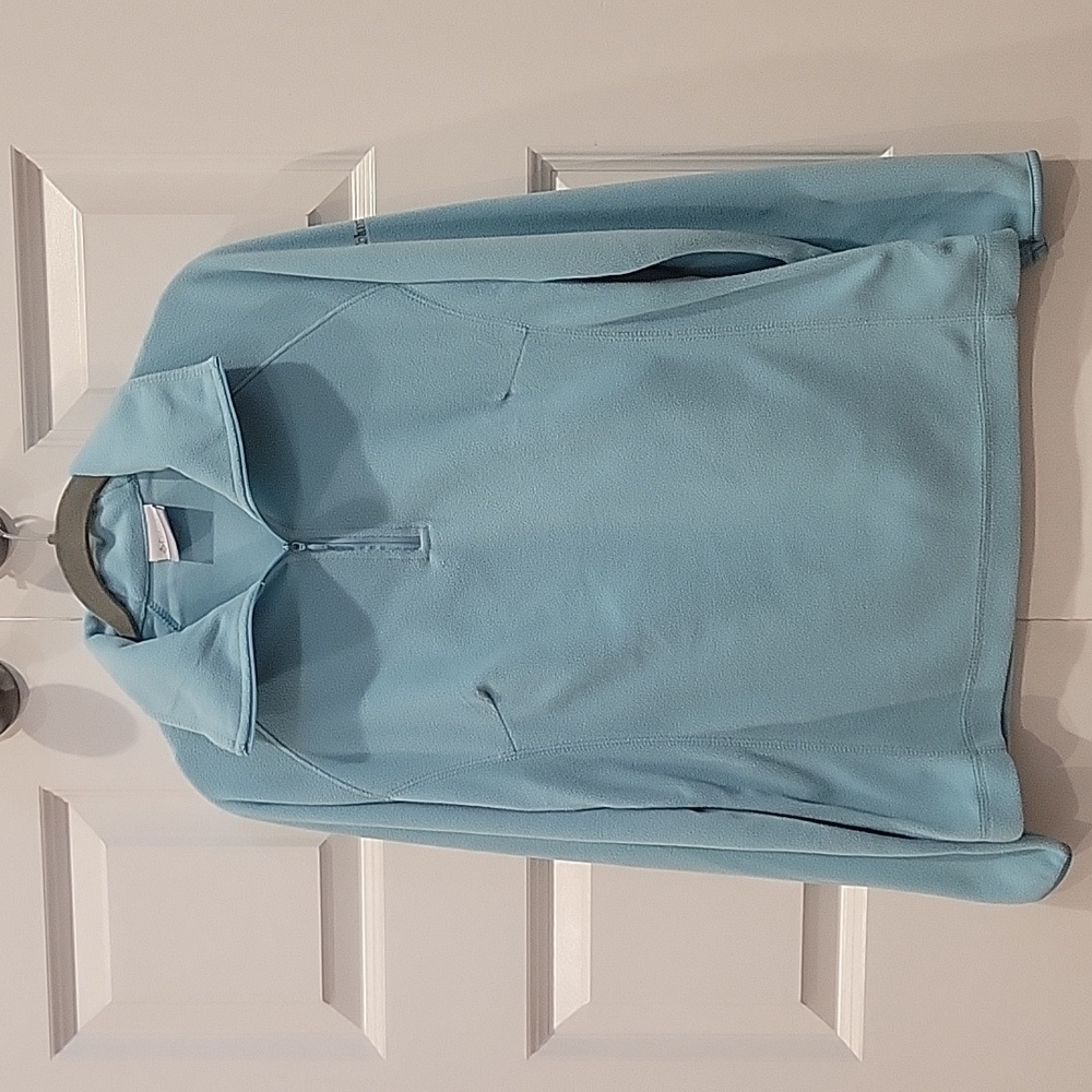 Columbia Quarter-Zip Fleece Size Small Aqua